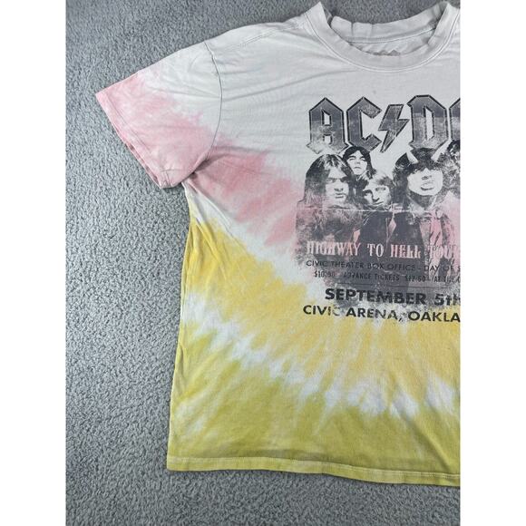 AC/DC Highway To Hell Shirt Mens Large Tie Dye Band Tee Retro 80s Rock N Roll - Picture 4 of 11